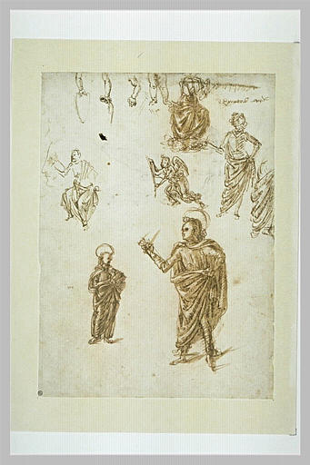 Etudes de figures : saints ; un ange ; bras ; jambes_0