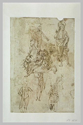 Putti musiciens ; saint Jean-Baptiste ; centaure marin emportant une nymphe..._0