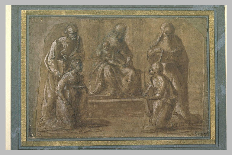 La Vierge à l'Enfant entre les saints Pierre, Lucie, Jérôme et Elisabeth_0