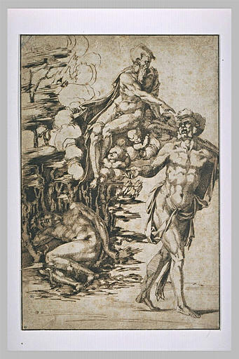 Caïn maudit par le Christ pour le meurtre d'Abel_0