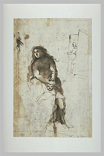 Etude pour une Madeleine pénitente ; figure dans un encadrement_0