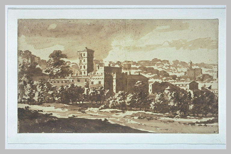 Vue d'une ville italienne_0