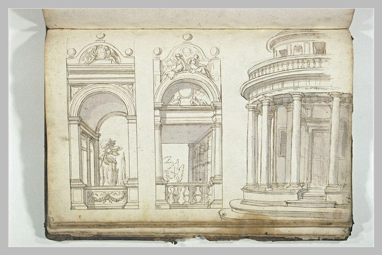 Deux études de loggia et un temple circulaire_0