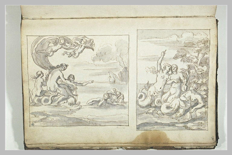 Galatée et groupe de tritons et sirènes misiciens_0