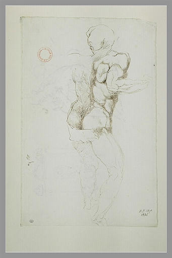 Etude d'homme, de dos, d'après Michel-Ange_0