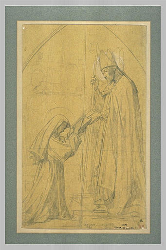 Saint François de Sales remet la règle à sainte Jeanne de Chantal_0