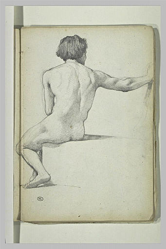 Homme debout, maniant un fouet, et genou_0