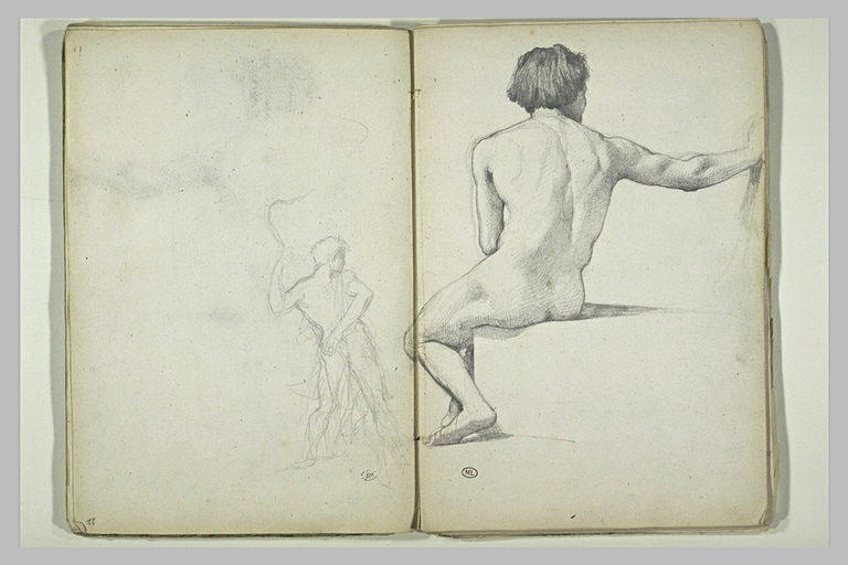 Homme debout, maniant un fouet, et genou_1