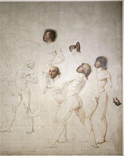 Le Serment du Jeu de Paume, avec légende ; Le Serment du Jeu de Paume à Versailles le 20 juin 1789, fond d'architecture de Charles Moreau (autre titre)_2