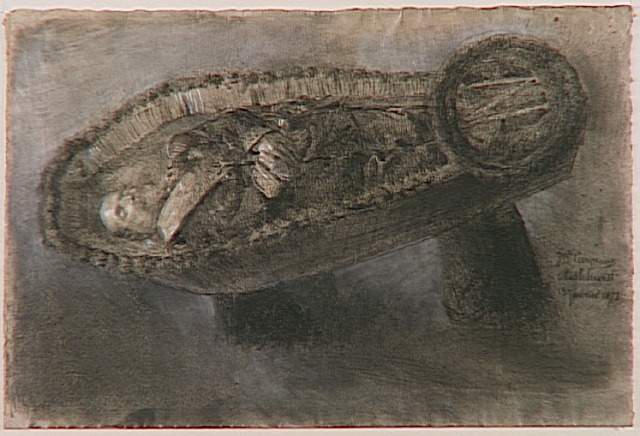 L'empereur Napoléon III dans son cercueil, le 13 janvier 1873 ; Napoléon III représenté dans son cerceuil lors du service funèbre célébré dans l'église de Chislehurst le 13 janvier 1873 (autre titre)_0