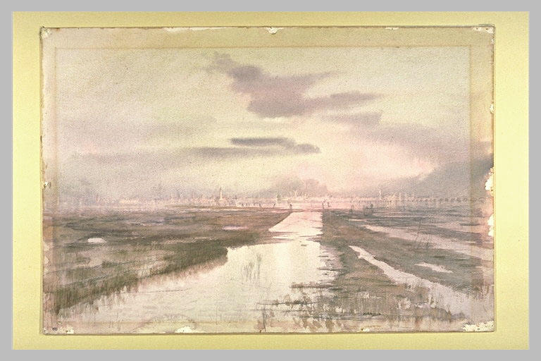 Venise au loin, le soir_0