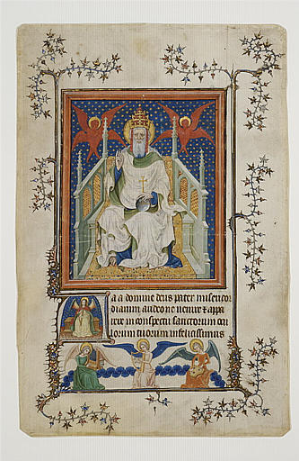 Feuillet de manuscrit représentant Dieu le Père_0