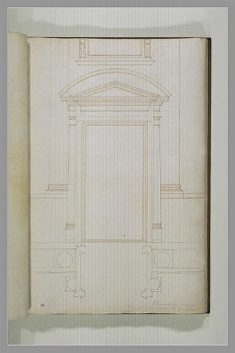 Porte intérieure de la biblithèque Laurentienne, à Florence_0