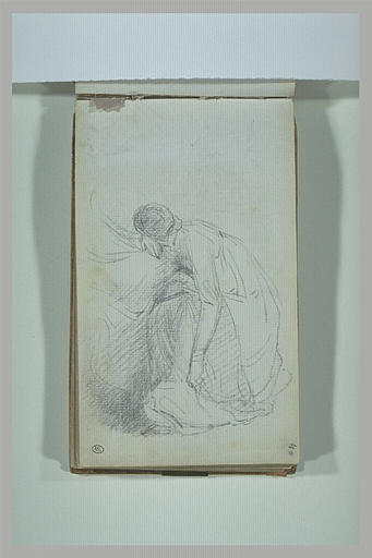 Figure agenouillée, la tête reposant sur les jambes d'une autre figure_0