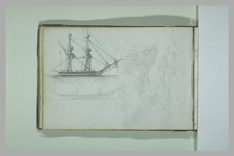 Deux études de bateaux ; paysage_0