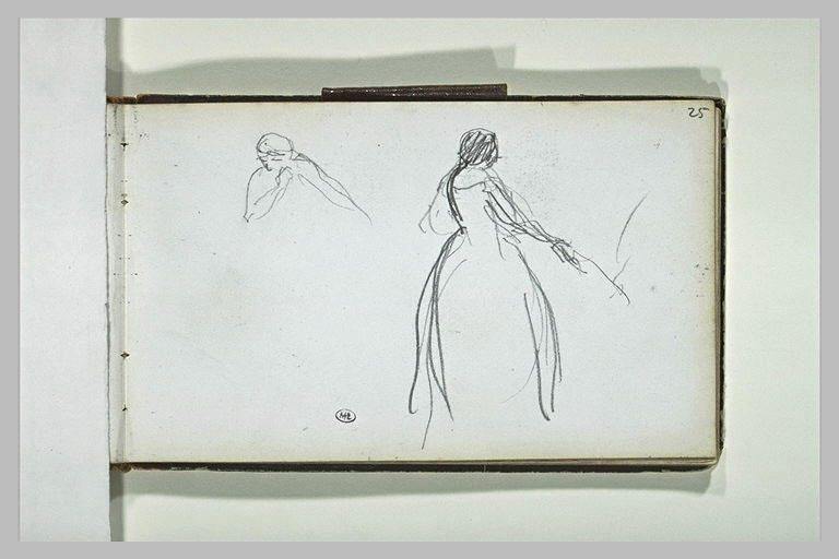 Figure, vue en buste ; femme, vue de dos_0
