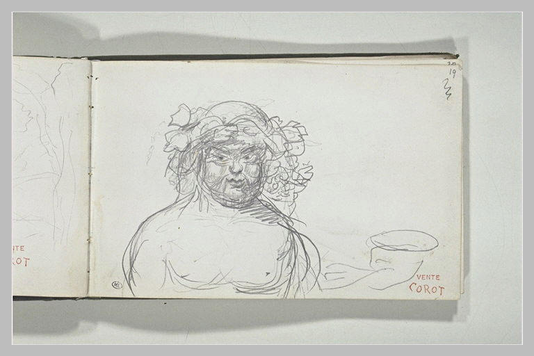 Bacchus, en buste, tenant une coupe_0