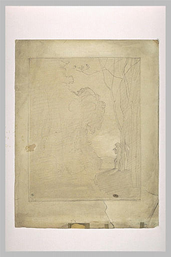Paysage avec un un berger jouant de la flûte sous des arbres_0