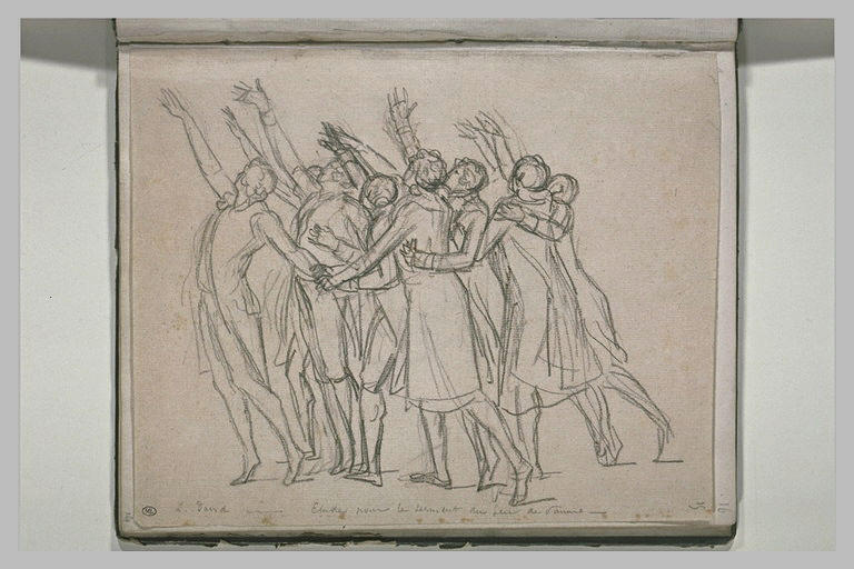Etude pour Le Serment du Jeu de Paume, et annotation manuscrite_0