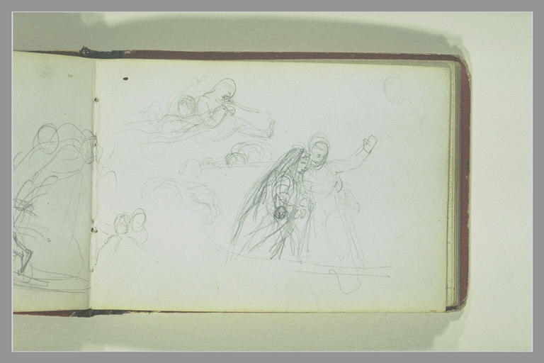 Feuille d'études avec divers personnages_0