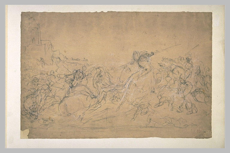 Scène de bataille, étude pour la Bataille de Nancy_0