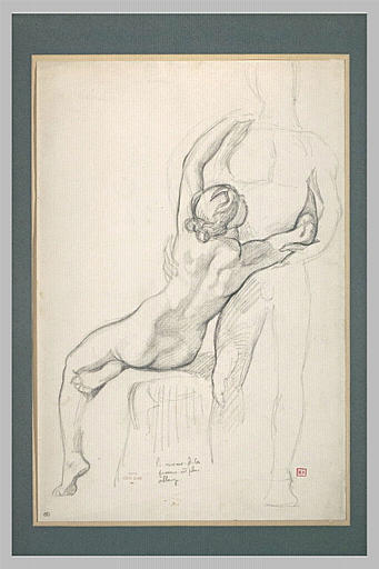 Femme nue, assise, enlaçant un homme nu_0