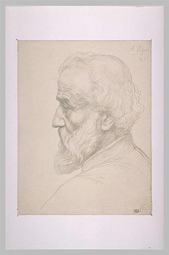 Tête d'homme âgé, aux longs cheveux_0