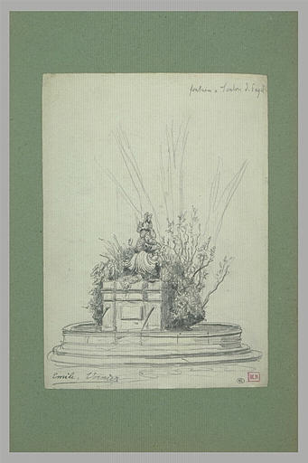 Fontaine en partie envahie par les herbes_0