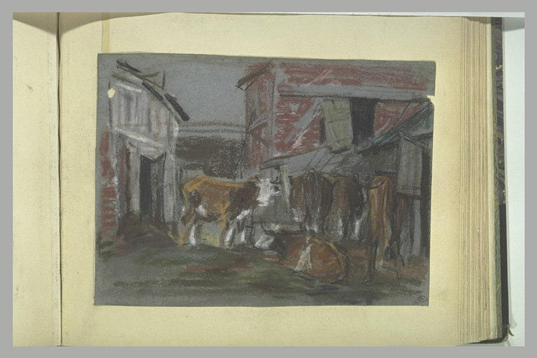 Cour de ferme avec des vaches_0