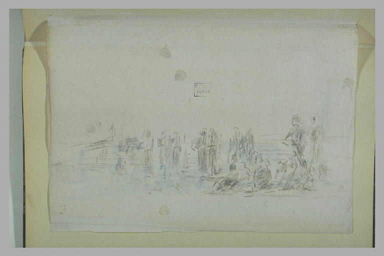 Etudes de personnages debout, sur une plage_0