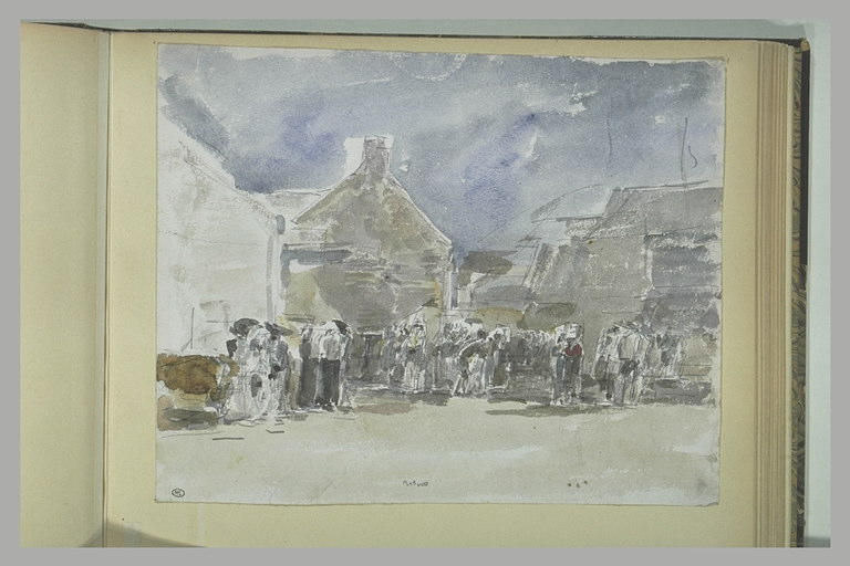 Scène de marché sur une place_0