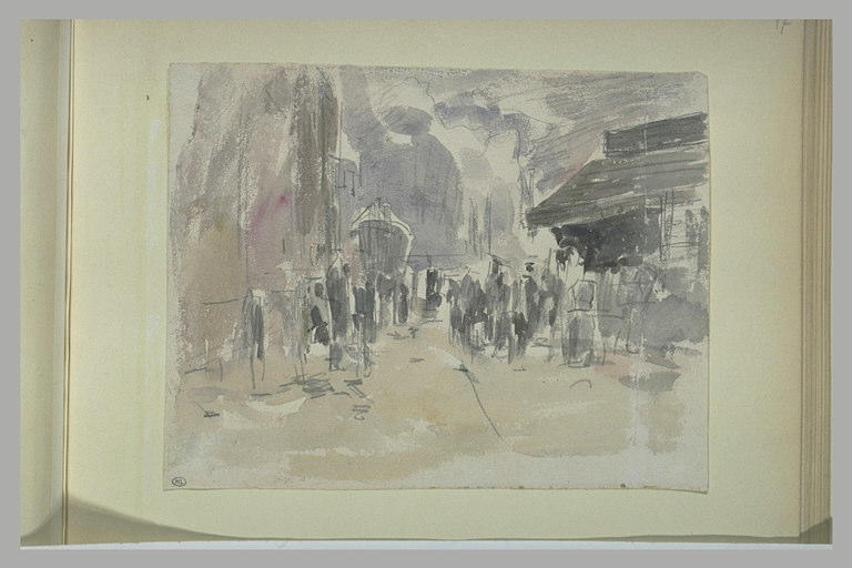 Rue animée par de nombreuses figures_0