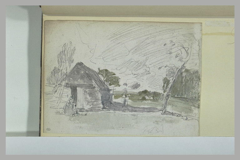 Cabane dans un pré_0