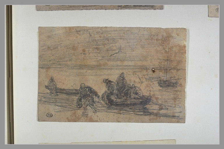 Canots abordant le rivage_0