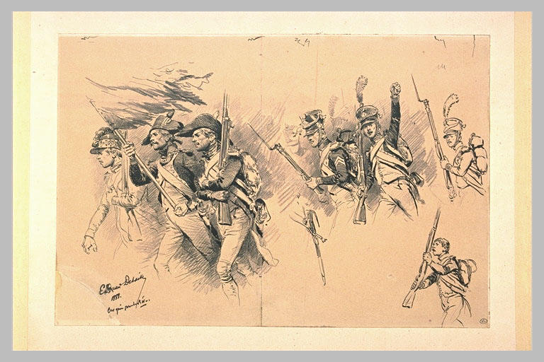 Groupes et figures de soldats des époques Révolutionnaire et Impériale_0