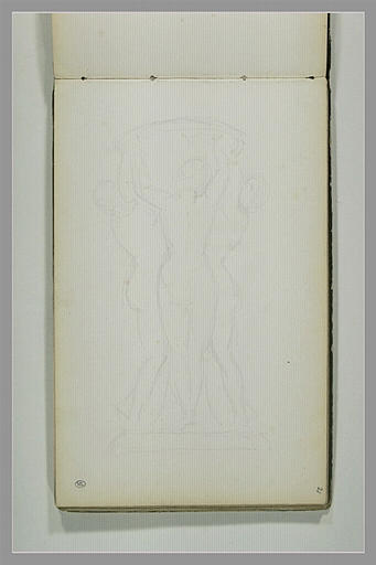 Trois figures féminines nues supportant une vasque : les trois Grâces_0