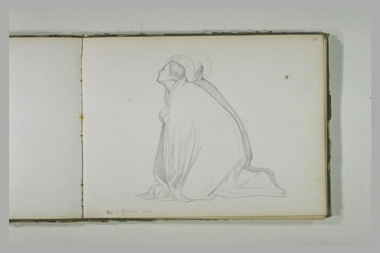 Deux femmes drapées, à genoux_0