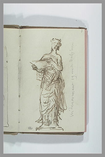 Statue de femme drapée, chantant_0