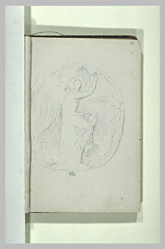 Figure ailée dans un médaillon_0