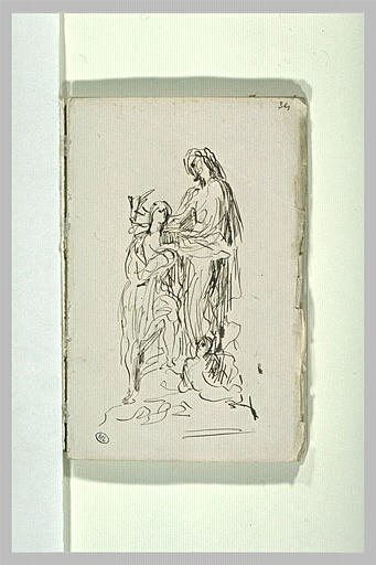 Groupe sculpté : trois figures_0