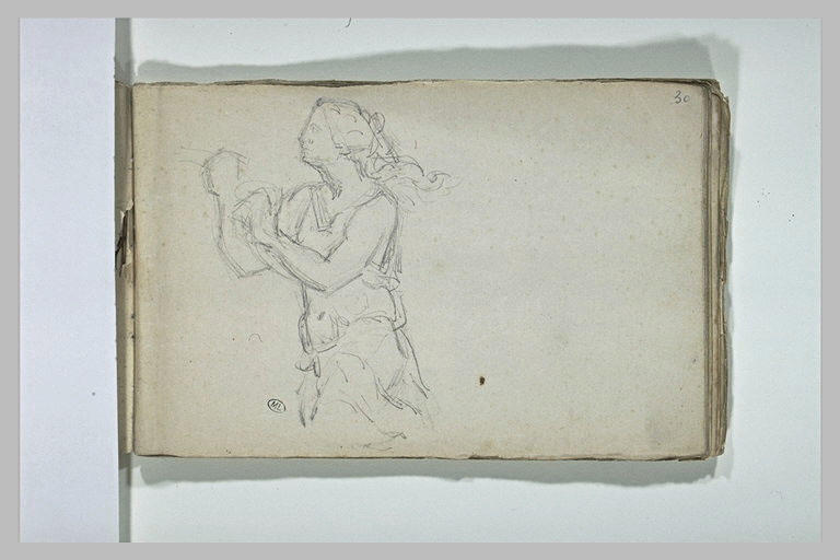 Femme, vue à mi-corps, tournée vers la gauche_0