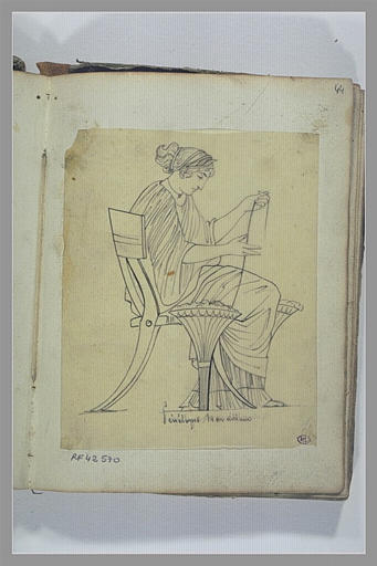 Une femme assise d'après l'antique : Pénélope_0