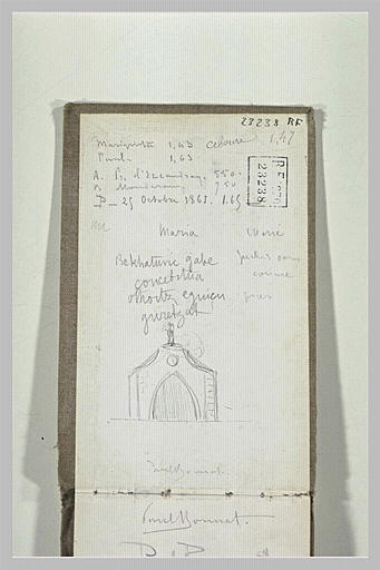 Annotation et façade d'église_0