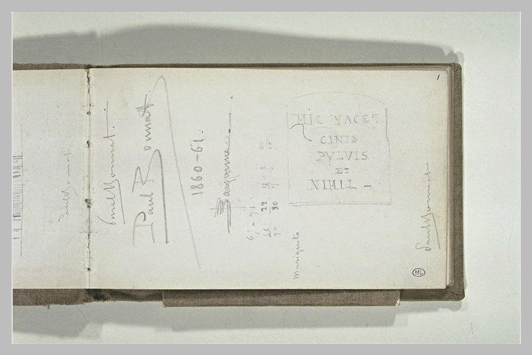 Signatures de Bonnat, et inscriptions latines_0