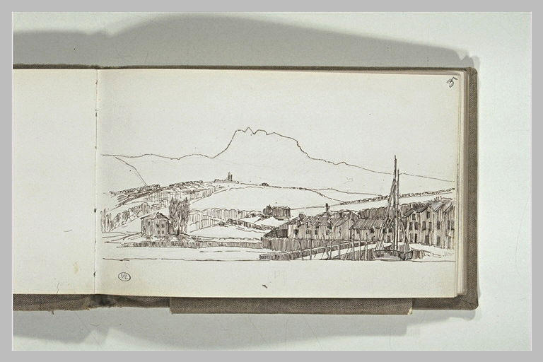 Vue d'une ville dans un paysage_0