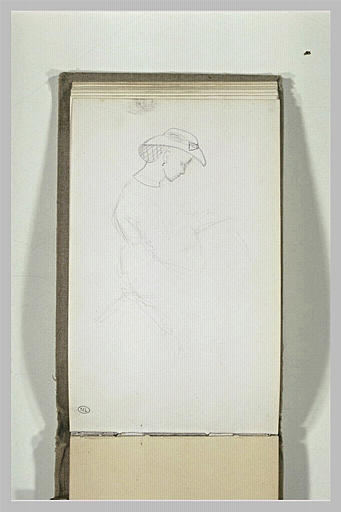 Femme assise, vue de profil à droite_0