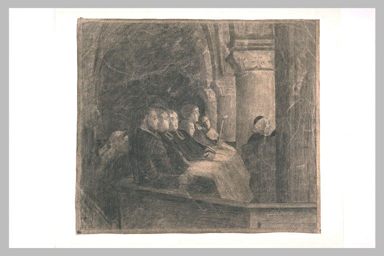 Fidèles dans une église, pendant une messe_0