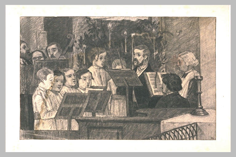 Musiciens et chanteurs dans une église_0