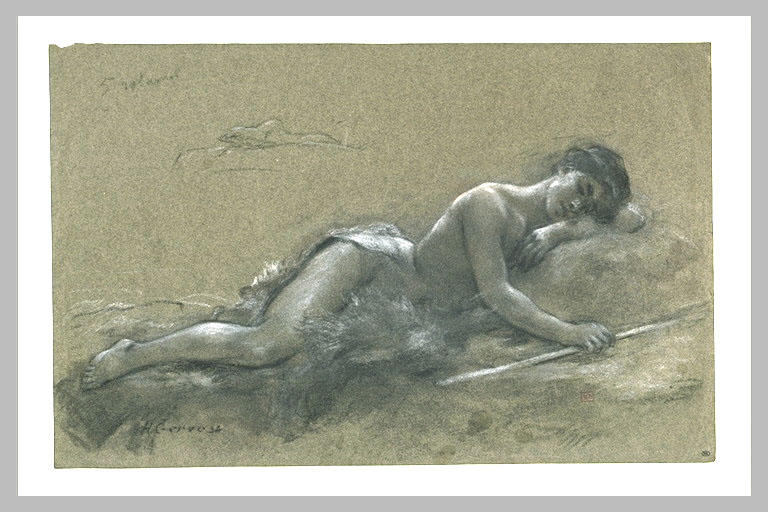 Femme nue, couchée, la tête posée sur son bras gauche_0