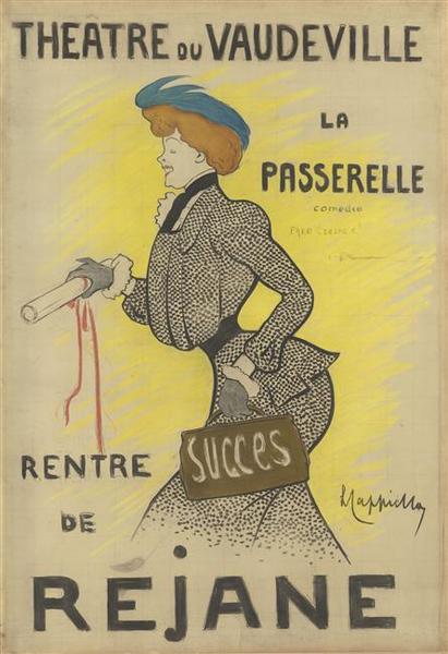Rentrée de Réjane au Théâtre du Vaudeville dans La passerelle_0